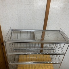 無印良品　ステンレススチール 3段収納ラック 