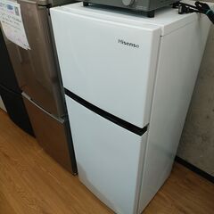 3か月間保証☆配達有り！16000円(税抜き）ハイセンス 2ドア冷蔵庫 120L  2021年製 ホワイト