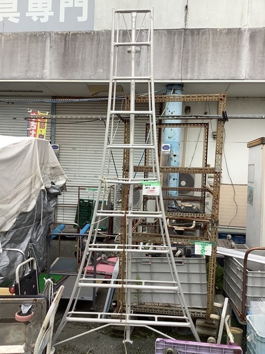 庭師用 10段 三脚 ハシゴ 管6250613HK (ベストバイ 静岡県袋井市)