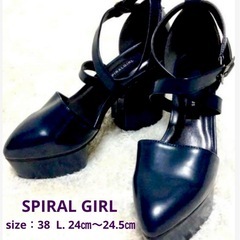 【美品】SPIRALGIAL size: Lサンダル ヒール 厚底の画像