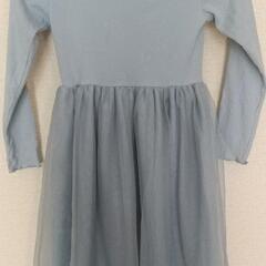 GU(ジーユー)長袖ワンピース ブルー 130cm charming smileの画像