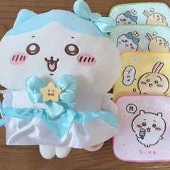 ちいかわ　　ハチワレ　うさぎ　　ぬいぐるみ　ハンカチ