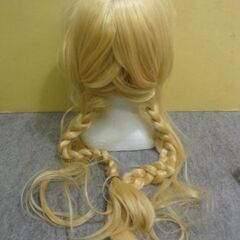 ウィッグ　ゴールド 金髪　スチロール台付きの画像