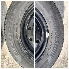 ◯軽バン 軽トラ等◯145/80R12 80/78N LT◯ノーマルタイヤホイール4本セット◯ブリヂストン◯の画像