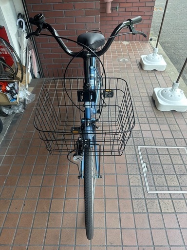 ★美品★26インチ　LEDダイナモライト　音鳴りにくいローラーブレーキ　ブルー