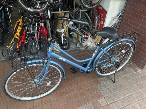 ★美品★26インチ　LEDダイナモライト　音鳴りにくいローラーブレーキ　ブルー