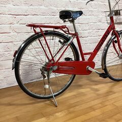 【10/31まで決算セール¥3000値引中】【大人用】整備済中古自転車 ブリヂストン 27型ステップクルーズDXチェーン 赤色 <自転車のオオムラ 静岡店> の画像