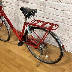 【10/31まで決算セール¥3000値引中】【大人用】整備済中古自転車 ブリヂストン 27型ステップクルーズDXチェーン 赤色 <自転車のオオムラ 静岡店> の画像