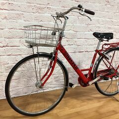 【10/31まで決算セール¥3000値引中】【大人用】整備済中古自転車 ブリヂストン 27型ステップクルーズDXチェーン 赤色 <自転車のオオムラ 静岡店> の画像