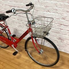 【10/31まで決算セール¥3000値引中】【大人用】整備済中古自転車 ブリヂストン 27型ステップクルーズDXチェーン 赤色 <自転車のオオムラ 静岡店> の画像