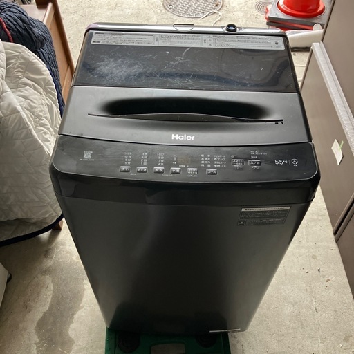 H2506-334　Haier 全自動電気洗濯機 JW-U55LK 2024年製 5.5kg 動作確認済み キズ汚れ有り