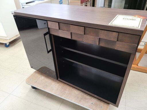 J9773　GART　ガルト　キッチンデスク　COLK　コルク　ブラウン　クリーニング済　【リユースのサカイ柏店】参考価格36,599円