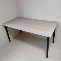 イケアIKEAダイニングテーブル高さ調節付き脚　天板リンモン脚オ...