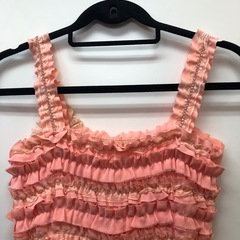 【無料でお譲りします】フリル　ワンピース　ピンクの画像