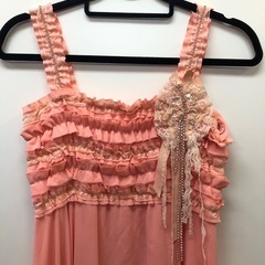 【無料でお譲りします】フリル　ワンピース　ピンクの画像