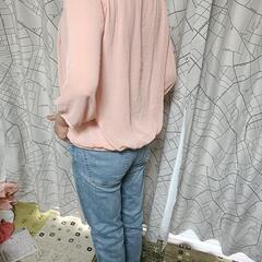 【美品】☆シアーレースブラウス ピンクの画像
