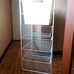 イケア　アントニウス　ワイヤーラック6段です。IKEA スチールラック ANTONIUS　棚の画像