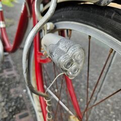 リサイクルショップどりーむ天保山店　No287　自転車　シティサイクル　26インチ　レッド　エコチャリ21630Uの画像
