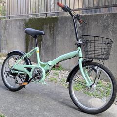 【名張市内引き渡し限定】20インチ折りたたみ自転車 6段変速 オ...