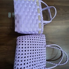 2個セット 手作り 編みかばん