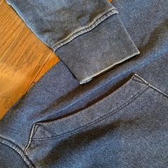 gapスウェットトレーナーフードパーカーデニムジーンズダンガリーシャツジャケットワークカバーオールフーディvintagewashインディゴブルーの画像