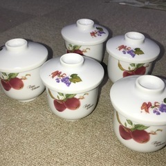 花柄 茶碗蒸し容器 ５個セット