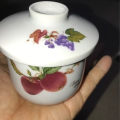 花柄 茶碗蒸し容器 ５個セット (湯呑みとしても使えます)の画像