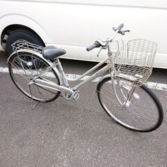 Absto 自転車 27インチ シルバー 3段変速 シティサイクル