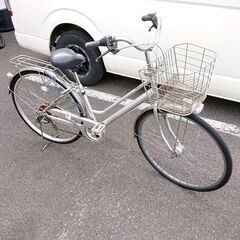 Festivo 自転車 27インチ シルバー 6段変速 シティサイクル