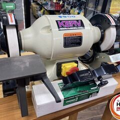 【引取限定】【久留米上津BP店】KERV　T-1152 カーブ 6インチ・スロースピードグラインダー　自作作業台付き　両頭グラインダ【中古】の画像