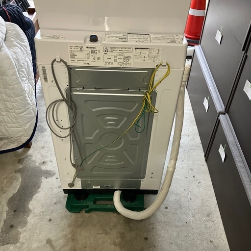 I2506-338 Hisense 全自動電気洗濯機 HW-T45D 2021年製 4.5kg 動作確認済み キズ汚れ有り