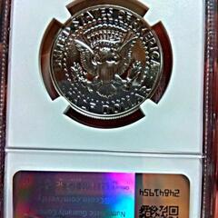 NGC 鑑定済 PF68 1964 アメリカ ケネディ ハーフダラー サイン 銀貨  古銭 コインの画像