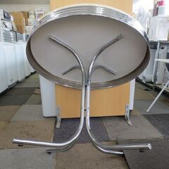 直径91cm 丸テーブル  カフェテーブル 高さ73㎝ ホワイトセンターテーブル 店舗備品 アメリカンダイナー風 札幌 北20条店の画像