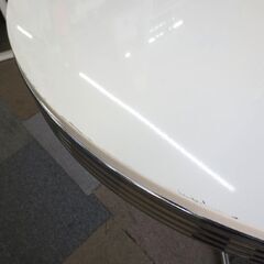 直径91cm 丸テーブル  カフェテーブル 高さ73㎝ ホワイトセンターテーブル 店舗備品 アメリカンダイナー風 札幌 北20条店の画像