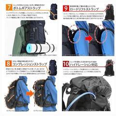 ラドウェザー　60L　リュック　バックパック　撥水　防汚　ハイドレーション対応の画像