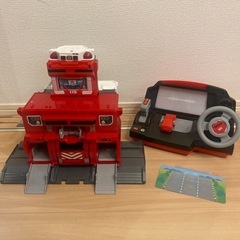 トミカ　ビックファイヤー　ハンドルドライバー2点セット　の画像