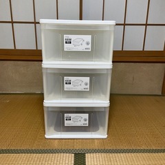 【使用期間1年未満 美品】衣装ケース 3個セット　押入れサイズ ①
