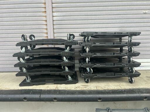 サンコー プラスチック 台車 サンキャリー 6839 10台セット 耐荷重120kg 69cm×37cm 連結可能 中古品