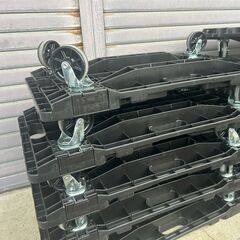 サンコー プラスチック 台車 サンキャリー 6839 10台セット 耐荷重120kg 69cm×37cm 連結可能 中古品の画像