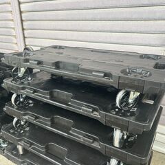 サンコー プラスチック 台車 サンキャリー 6839 10台セット 耐荷重120kg 69cm×37cm 連結可能 中古品の画像