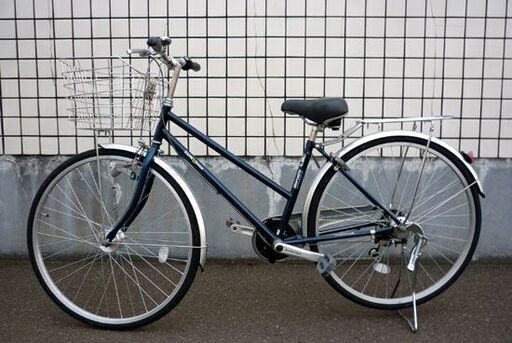 ☆自転車 丸石サイクル シティサイクル SUN Lime 27インチ 耐パンクタイヤ 6段変速 ネイビー サンライム maruishi ママチャリ 6段切替 札幌 北20条店 ☆自転車 丸石サイクル シティサイクル SUN Lime 27インチ 耐パンク