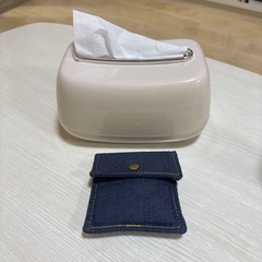 【取引決定】TEMUで買ったシンプルアイボリーティッシュケース♡の画像