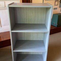 ナチュラルグレー木目柄のカラーボックス