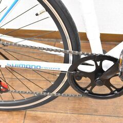  🚲✨クロスバイク GT100✨🚲✨21テクノロジー 1年保証付き✨🚲ホワイト/ブルー✨S858の画像