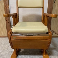 ［美品］介護用ポータブルトイレ椅子型