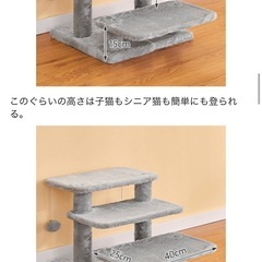 取引中　猫ステップ・キャットタワー2台の画像