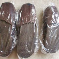 未使用　布製　使い捨て？スリッパ３足   8月1日処分の画像