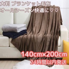 毛布 ブランケット ひざ掛け フランネル マイクロファイバー あったか 吸湿発熱 オールシーズン 洗える 140x200cmの画像