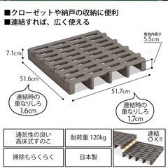 すのこ　プラスチック シングル 2セットの画像