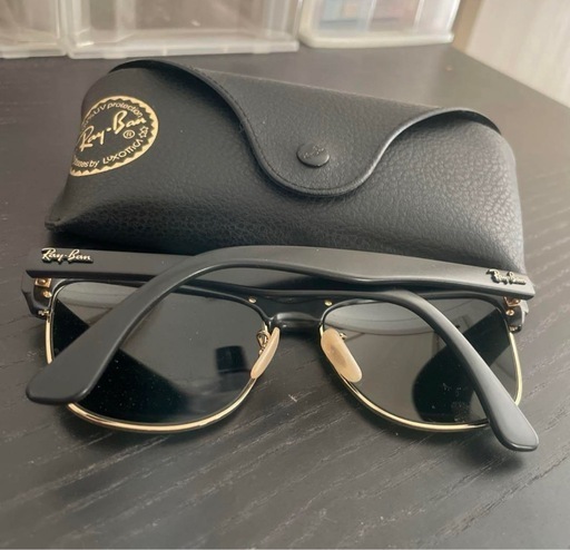 最終値下げ Ray-Ban サングラス ブラック/ゴールド ケース付き
